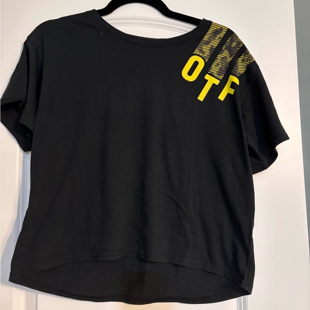 Black T-Shirt with Yellow OTF Design